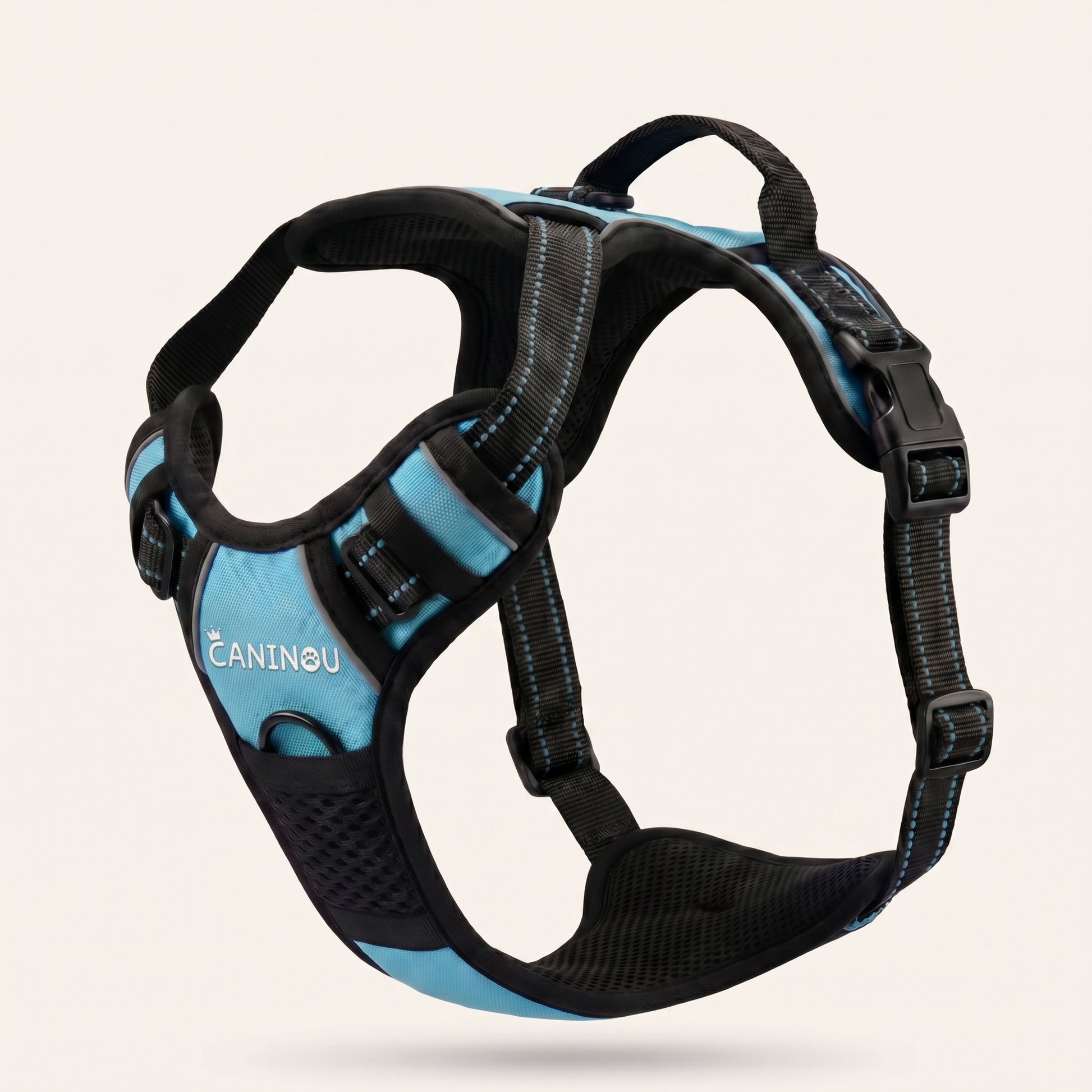 Harnais anti-traction Caninou bleu