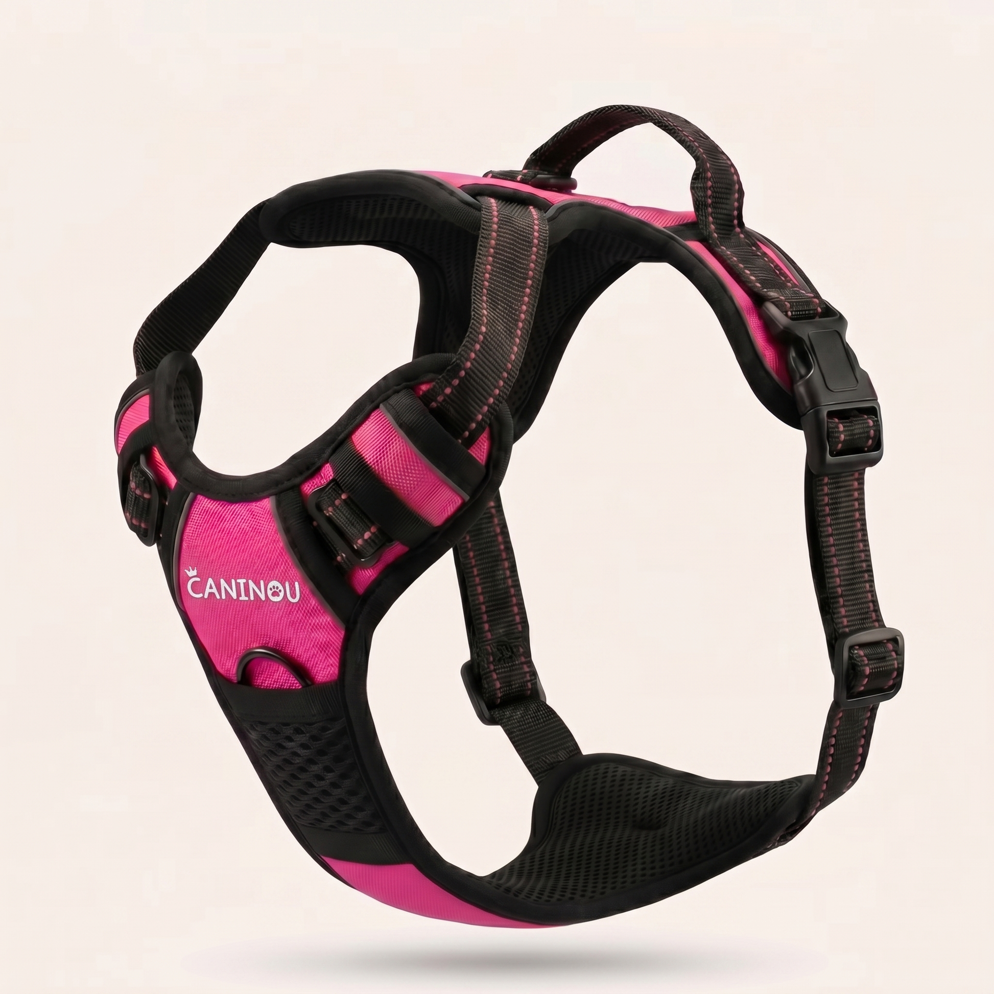 Harnais anti-traction Caninou rose