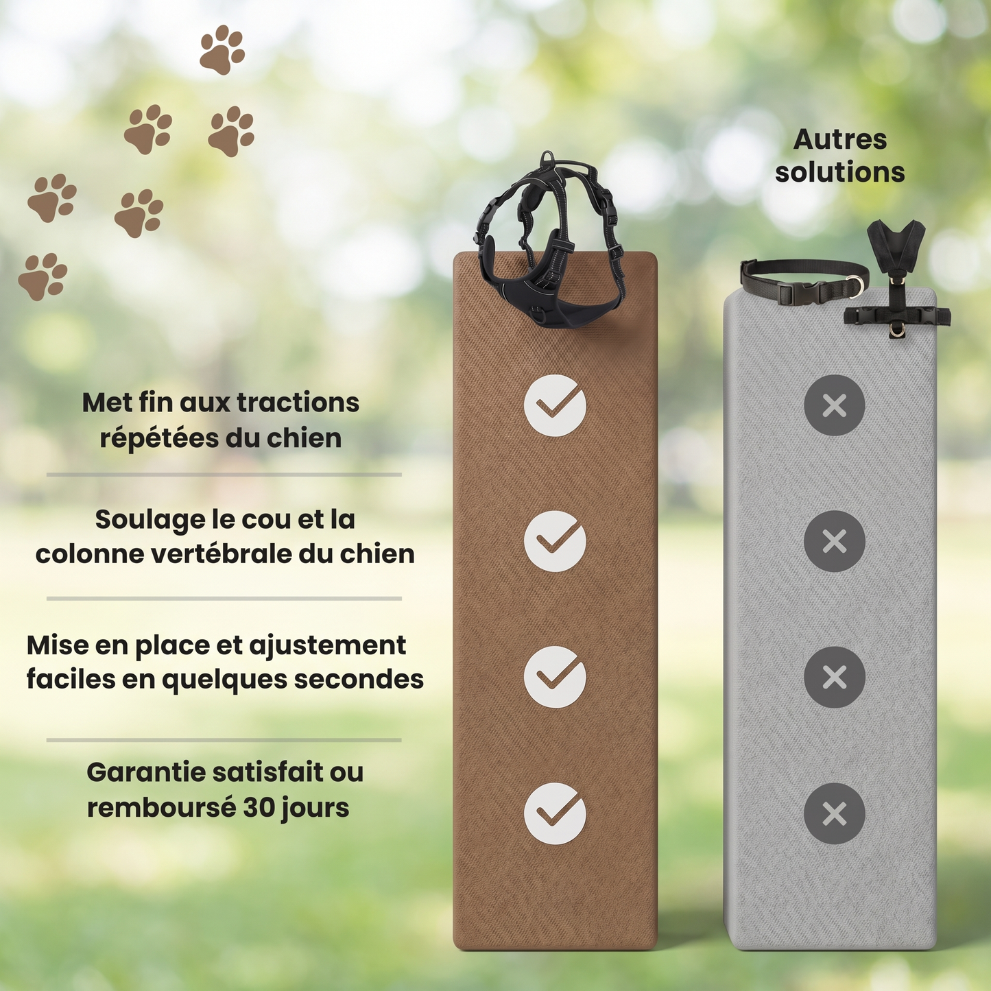 Harnais anti-traction Caninou - comparatif