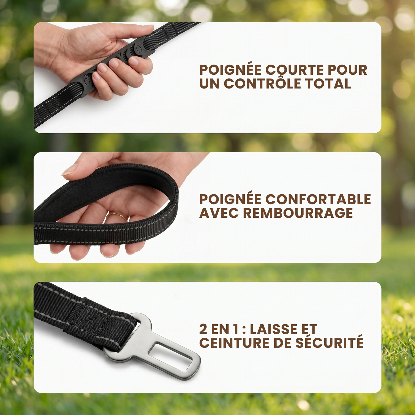 Laisse elastique Caninou - poignees