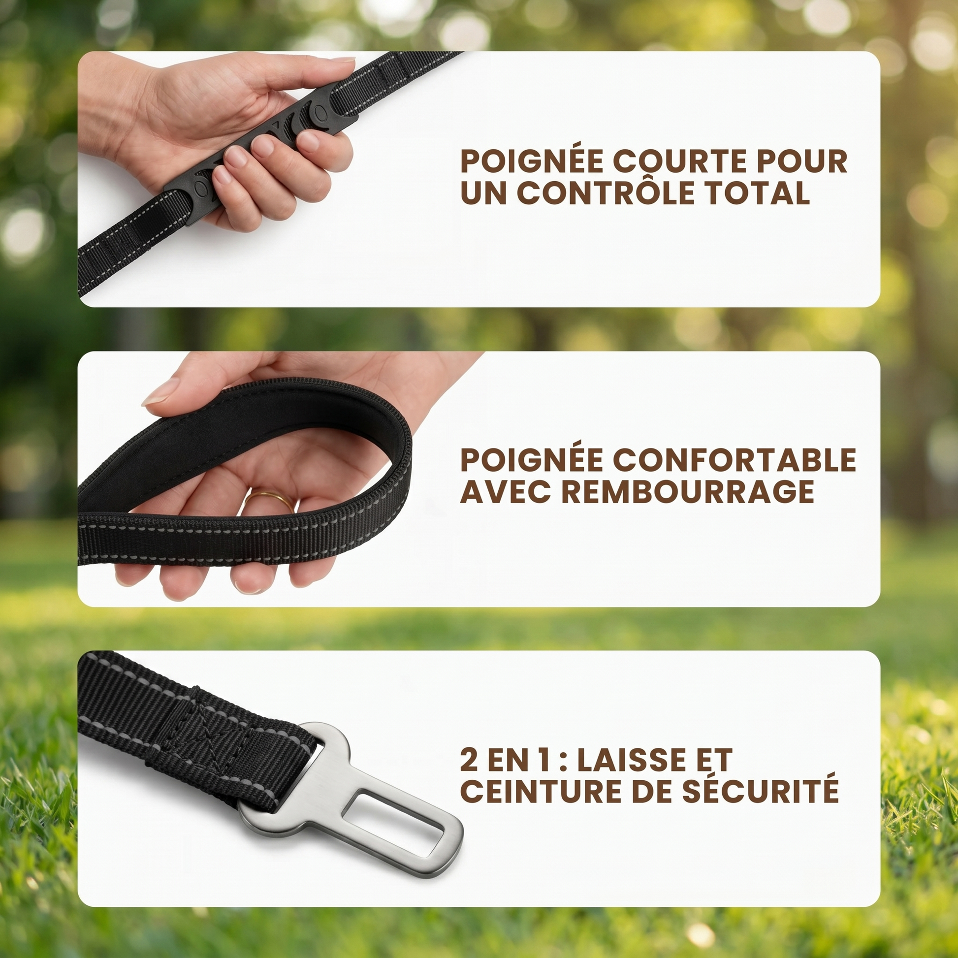 Laisse elastique Caninou - poignees