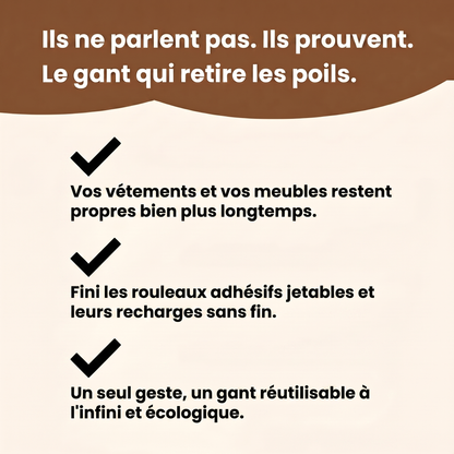 Gant anti-poils Caninou - benefices