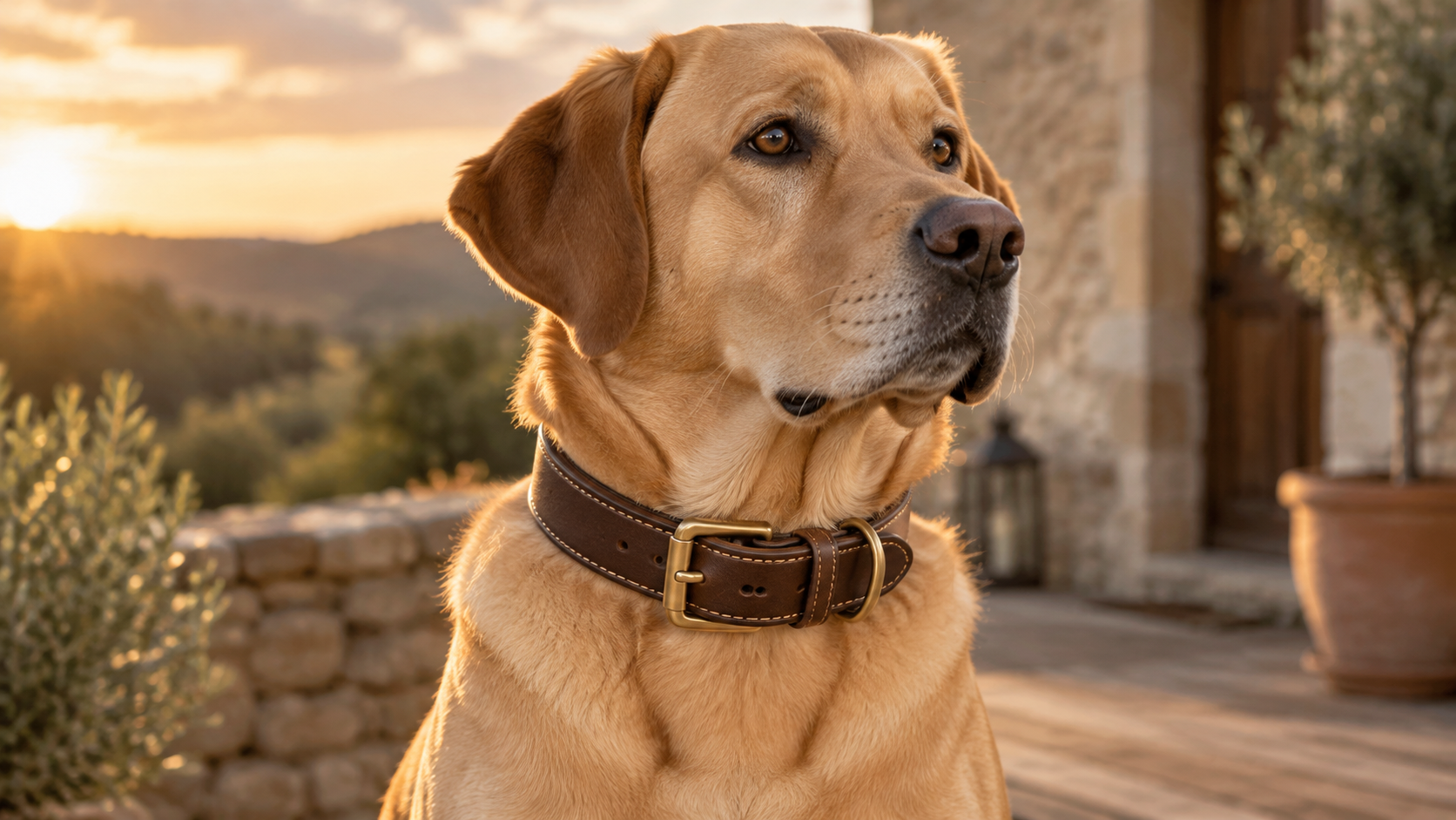 Collier chien cuir