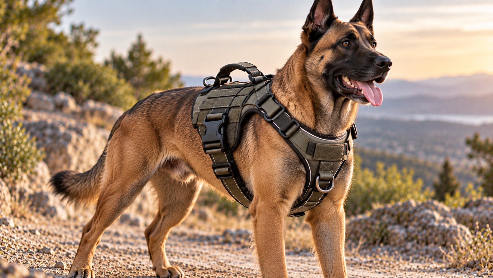 Harnais tactique chien