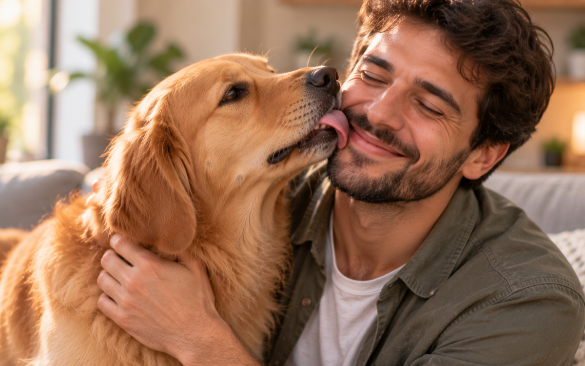 Pourquoi mon chien me leche ?