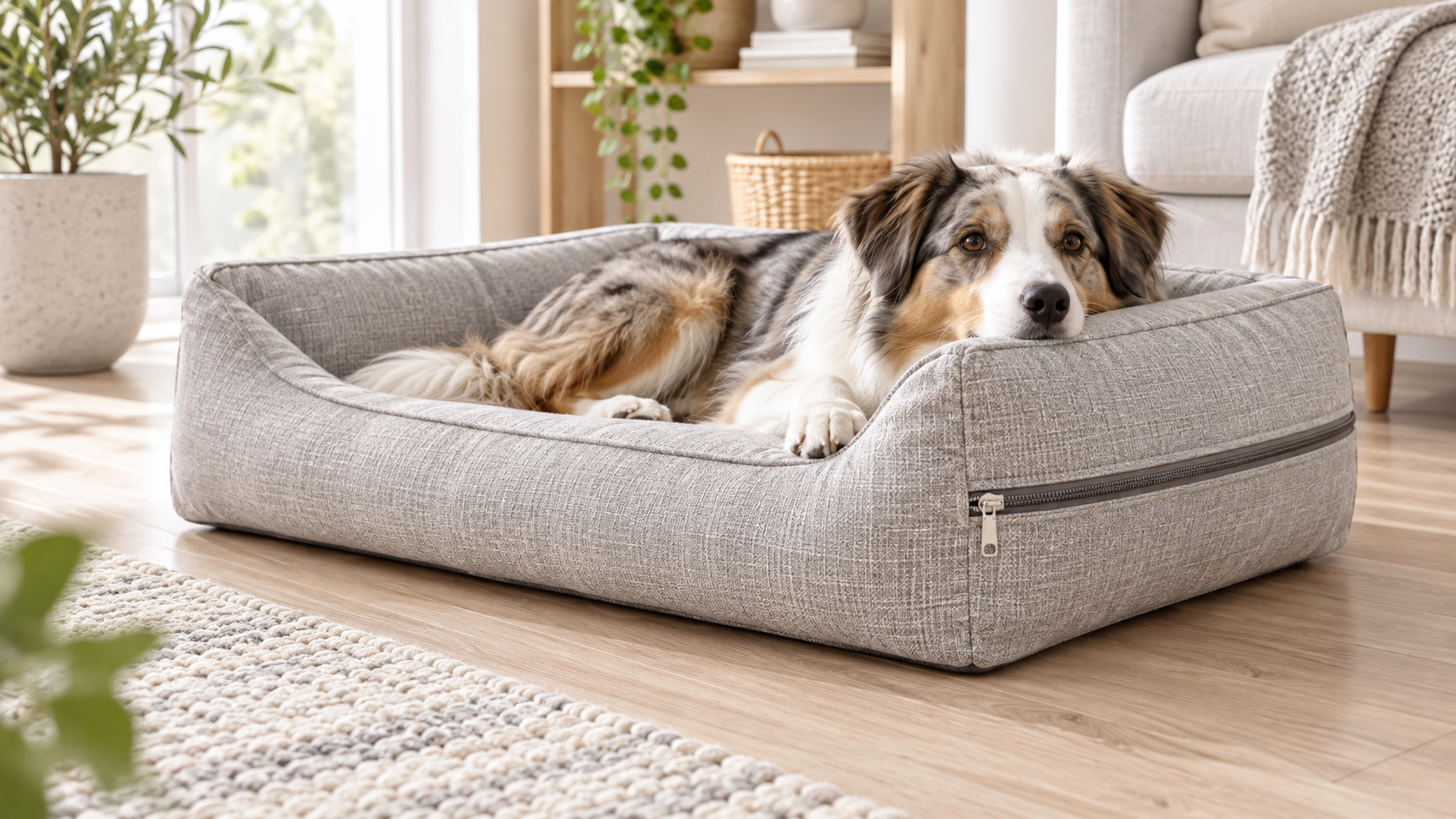 Le panier chien dehoussable pour un couchage hygiénique et facile à nettoyer