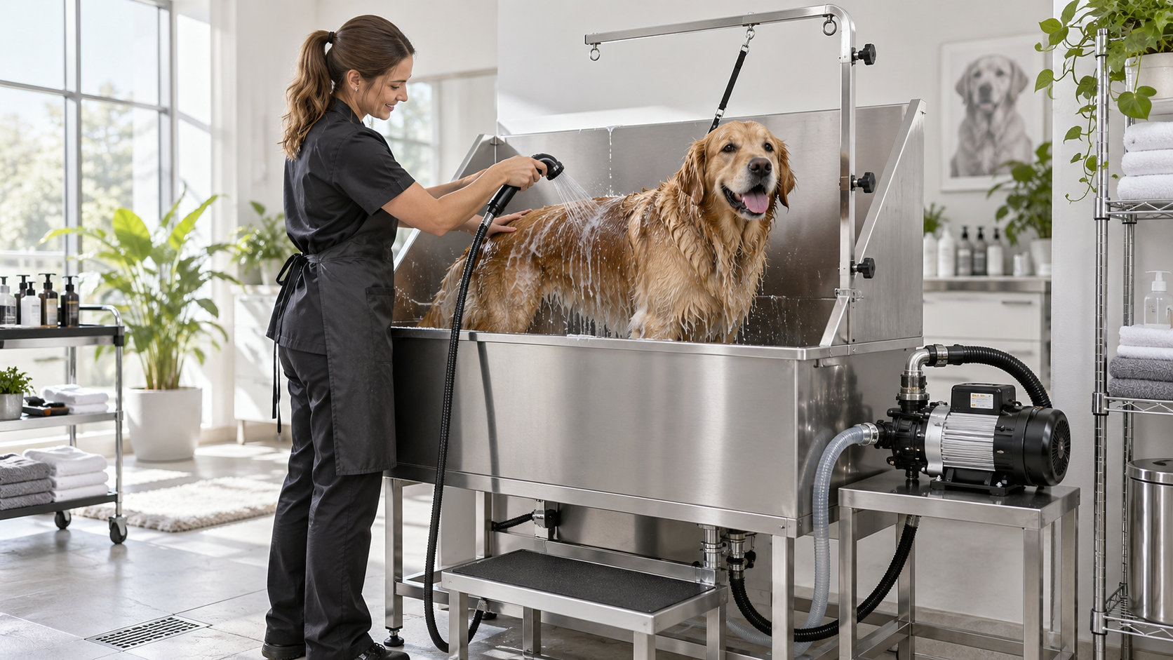 Station de toilettage pour chien