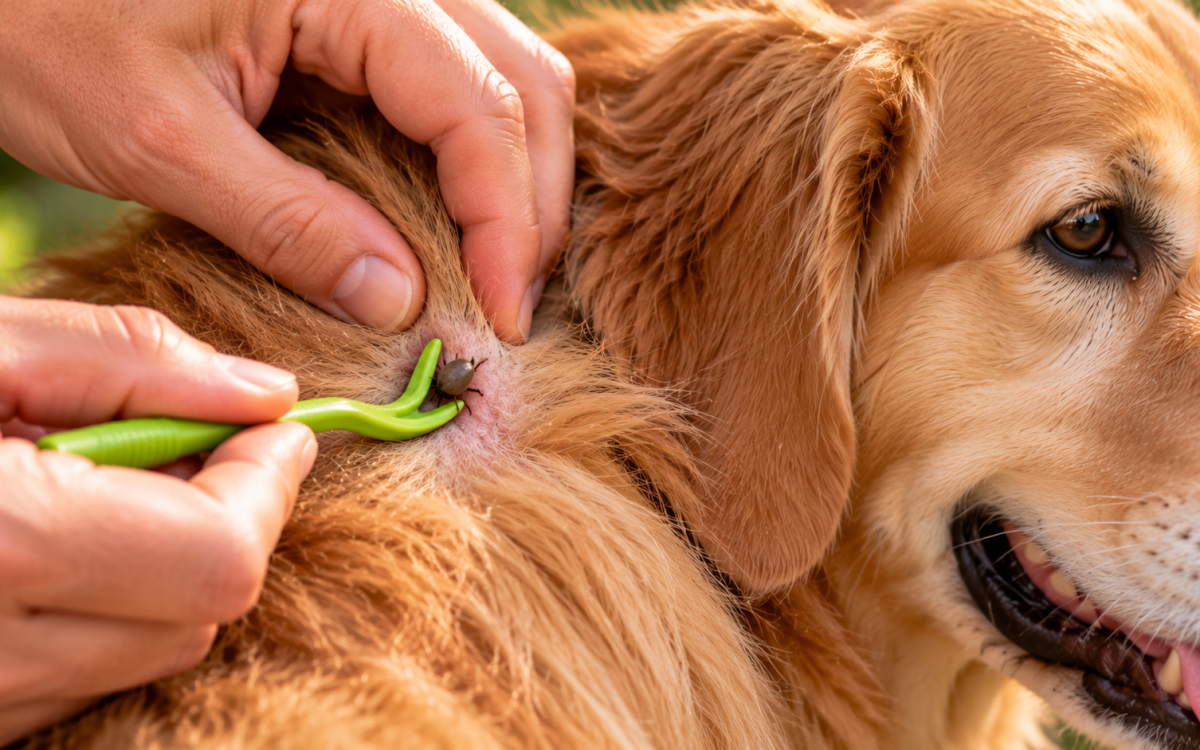 Comment enlever un tique sur un chien ?